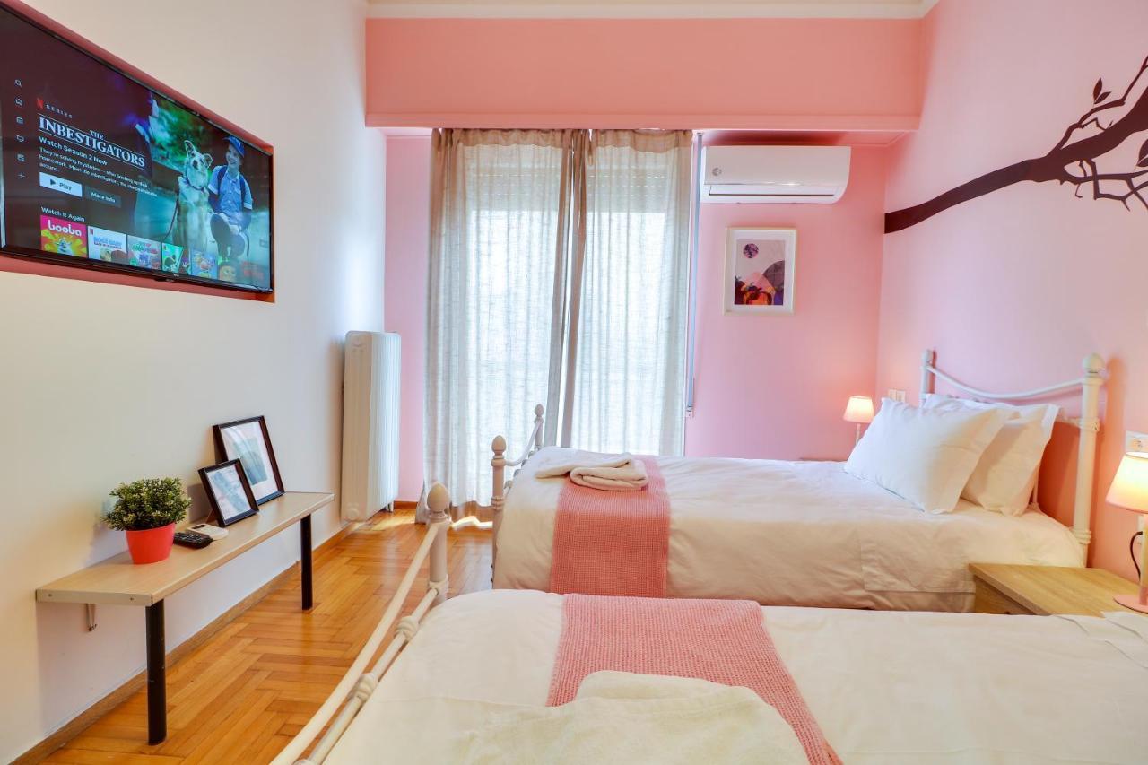Spacious Central Flat☆3Min To Metro☆Ac|Netflix|Pc 雅典 外观 照片